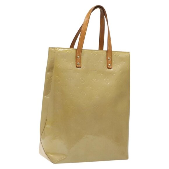 LOUIS VUITTON Monogram Vernis Reade MM Hand Bag Beige M91141 LV Auth 116687 - Picture 1 of 16